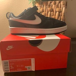 Nike Court Borough Low 2 (PSV) 3Y Black/White